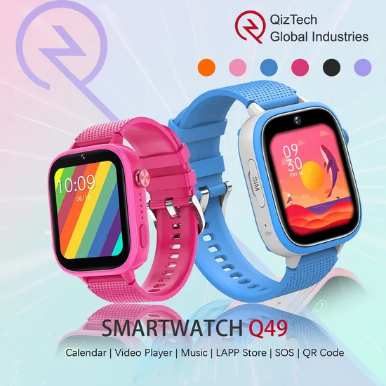 2024 New IP67 Waterproof Kids Smartwatch with 8GB Capacity, Downloadable APP Function, GPS Feature and Wi-Fi Connectivity, Model Q49