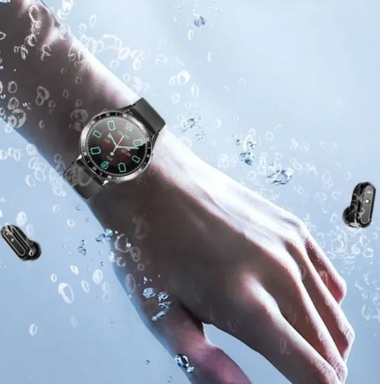 Gift Watches 2 in 1 Wireless Smartwatch Heart Rate Monitor Music Headphones Fashion Bluetooth Smart Watch