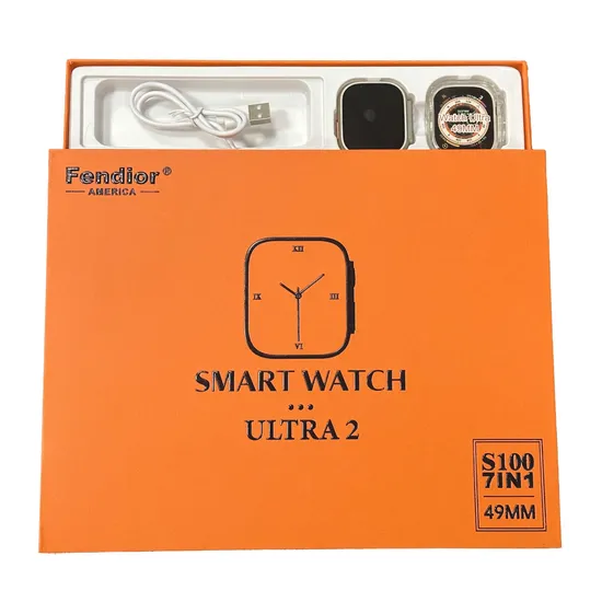 New 7in1 Ultra 2.1 Inch Large Screen Smart Watch with 7 Diamond and Bt Monitoring Wireless Charging Intelligent Series 8