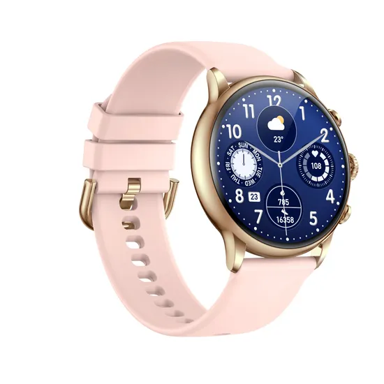 Luxury Unique Design Round HD Screen Heart Rate Smart Watch Wirstbands Fitness Bracelet with Bluetooth Calling