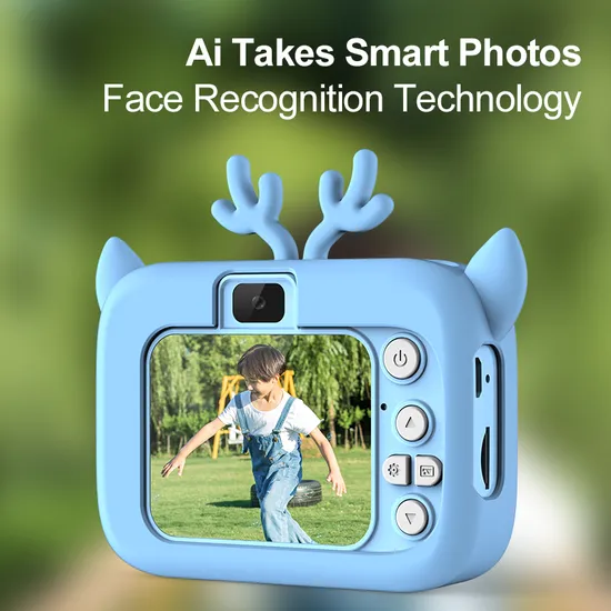 Kids Digital Video Camcorder Camera Toy with Cartoon Soft Silicone Cover