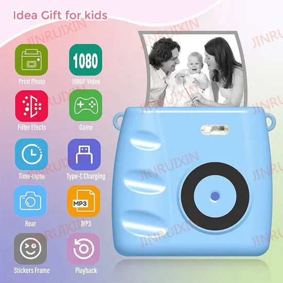New Smart Children′s Camera Cartoon Camera Birthday Gift Thermal Printing Camera Kids Camera