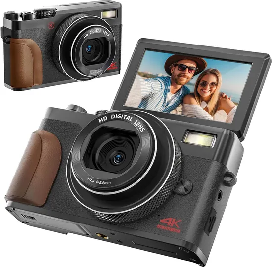 56MP CMOS Retro Compact Entry Level Digital Camera with Multiple Style Modes