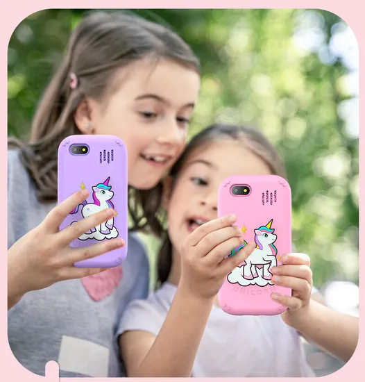 W9 Cartoon Design 2.8-Inch Screen Kids Game Alarm Clock Rechargeable HD Camera Toy