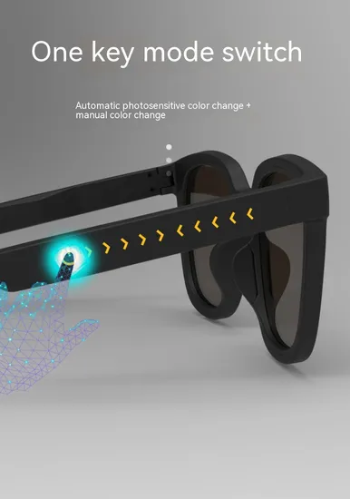 OEM ODM Polarized Sunglasses with Manual Auto Tint Adjustment Anti UV Intelligent Color Changing for Men Women