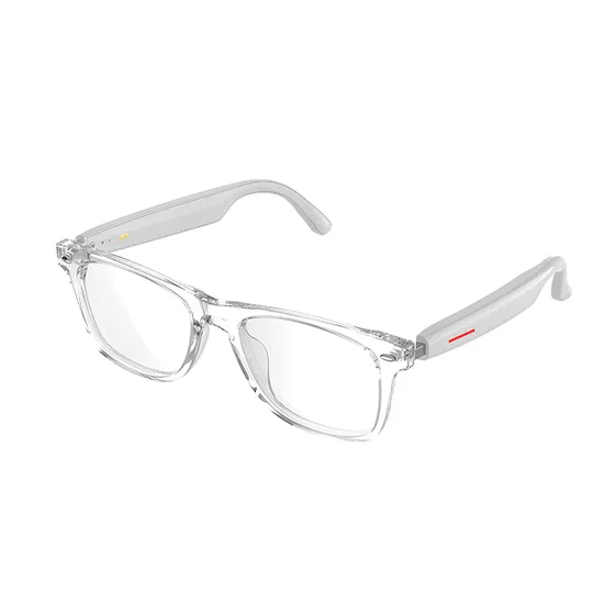 White Frame Anti-Blue Light Lens Bluetooth Smart Glasses for Music Playback and Voice Calls