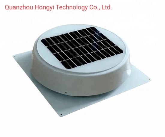 10W Solar Attic Exhaust Fan with Polycrystalline Tempered Glass for Garage, Shed, Greenhouse