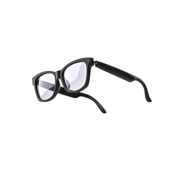 Fashion Gadget Eyewear Glasses Black Eyeglasses Frame Anti-Blue Light Touchable Bluetooth Smart Glasses