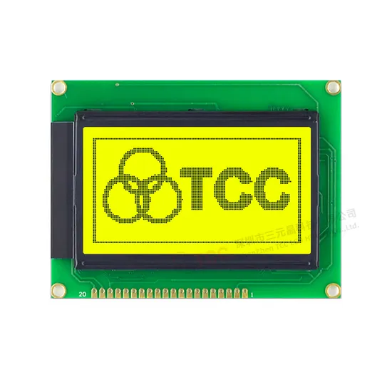 20 Pin 128*64 Monochrome Screen 8-Bit Parallel Yellow Green 12864 Graphic Display Module
