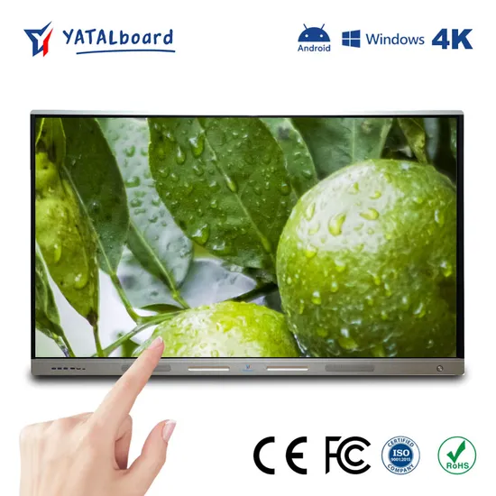 Hot Sale 43/55/65/75/86/98/105/110-Inch Smart Board Aluminum Alloy Interactive Multimedia Whiteboard Screen for Classroom