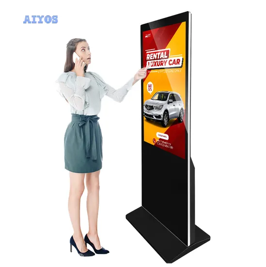 55 Inch Shopping Mall Floor Standing Vertical TV Touch Screen Kiosk 4K Indoor Advertising Player Display Screen HD LCD LED Digital Signage