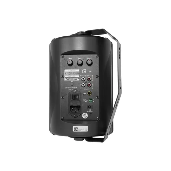 2*20W Class D 5 Inch Active Wall Mount Amplifier Speaker Pair with RCA Line in/out Microphone for PA Smart Home Audio System