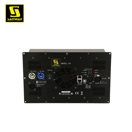 D3 3CH Class D Active Transistor Amplifier Plate Module with DSP for Professional Speaker