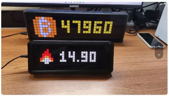 Cryptocoin Esp32 IoT Board for Real-Time Cryptocurrency Price Live Price Updates for Cryptocurrencies