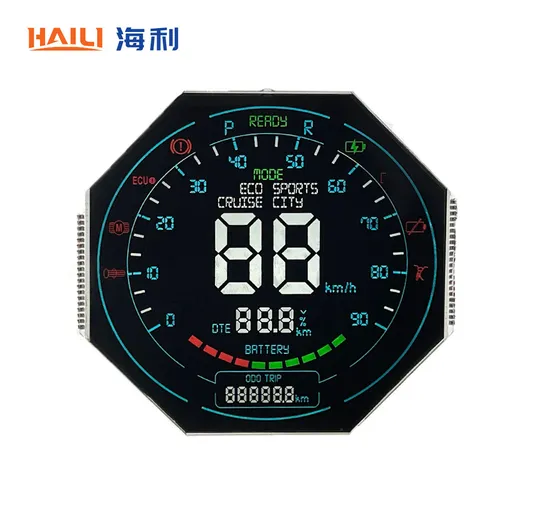 Custom 7 Segment Negative Va LCD Display FSTN Stn Htn Tn Monochrome LCD Screen LCD Display for Speedmeter /Electric Motorcycle/Obdometer/Electric Bike Display