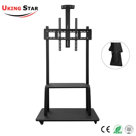 Uking Star High Quality 60-100′′ Stable Full Motion TV Trolley Swivel TV Cart Stand Uks-C18