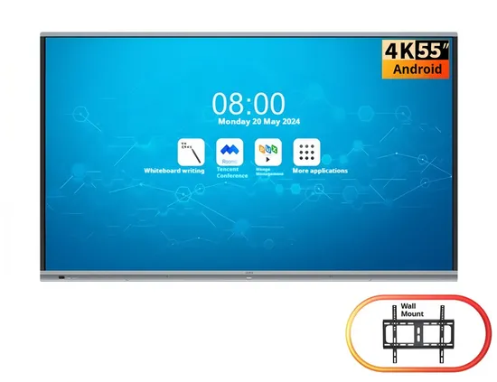 55/65/75 Inch Interactive Whiteboards Digital Signage Touch Screen Electronic Boards Smart Flat Panel Whiteboard for Classroom Wholesale Price Smart TV
