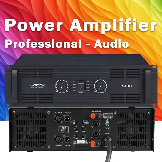 High Quality Fan Noiselessness Home Audio 4000W Power Amplifier 2 Channel Audio