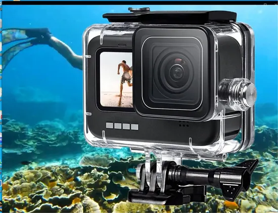 Waterproof Dustproof Protective Case for Gopro Hero 12 9/Gopro 10/Gopro11 Black Anti-Fog Protection, HD Glass Lens Waterproof Housing Case for 60m Underwater