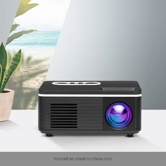 S361/H90 Portable 1080P Mini Projector LED Home Projector Universal Compatibility for Travel/Camping/Bedroom - Black/Us Plug