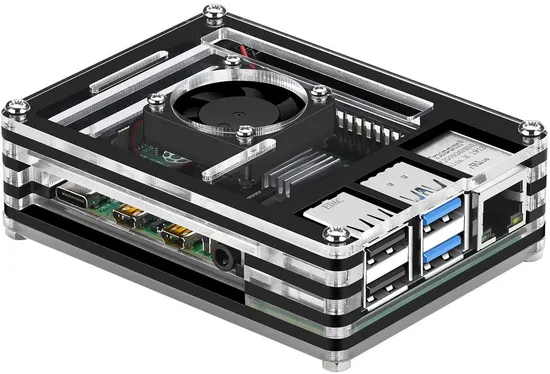 Acrylic Shell Compatible with Raspberry Pi 4model B Accessories Kit