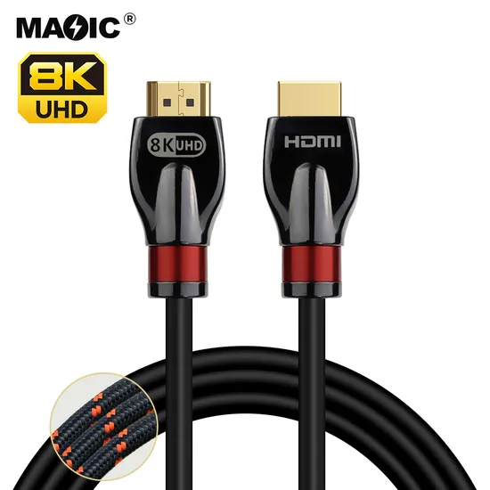 OEM Certified 1.5m 3m 5m 40gbps Zinkalloy Braided High Speed Ultra HD Cable Audio and Video HDMI to HDMI Kabel 8K HDMI 2.1 Cable