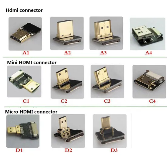 Flexible Flat FPC Cable with 90 Degree Micro HDMI Connector