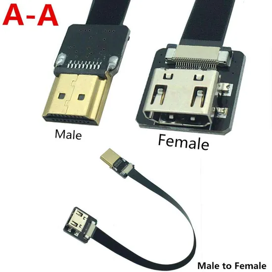 Manufactory Fpv Mini Flat Hdm Female to Mini Fpv Fpccable for HDMI Multicopter Aerial Photography