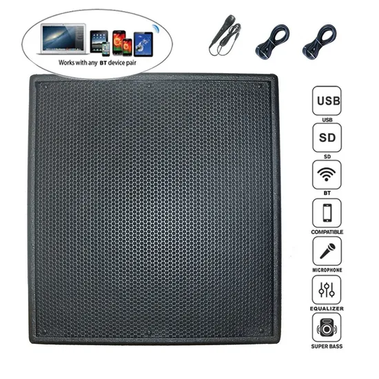 Professional 2000W 18" Subwoofer Bt Karaoke Sets Powered 2.1 Channel Wireless PA System+Array Line Bocina Parlante Bluetooth Party Speaker Audio