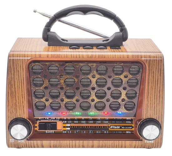 Tw303ubt Built-in Rechargeable Battery Portable Speaker Multifunction Wireless Bluetooth Sw Am FM More Brand Radio with Dicso Light