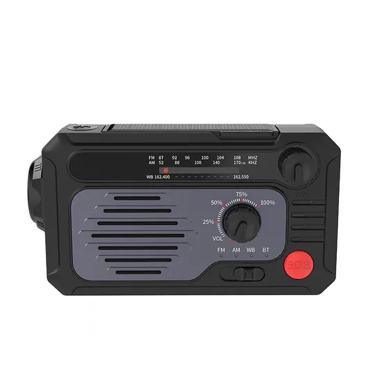 Outdoor Emergency Disaster Prevention Solar Power Hand Generator Radio