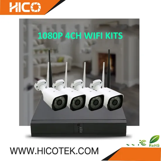2MP 4CH Wireless WiFi Cameras All-in-One NVR Kits with Eseecloud PRO APP