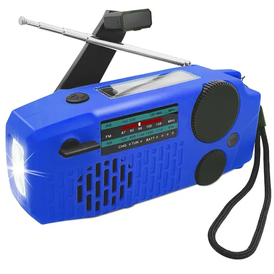 Popular Solar Hand-Cranked Power Generation Portable Charger Emergency Sos Noaa Radio