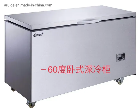 Stainless Steel 304 Deep Freezer -60 Degree Chest Ultra Low Temperature Freezer Chiller Deep Cold Room Kitchen Fridge Refrigerator Commercial Island (DW-60320)