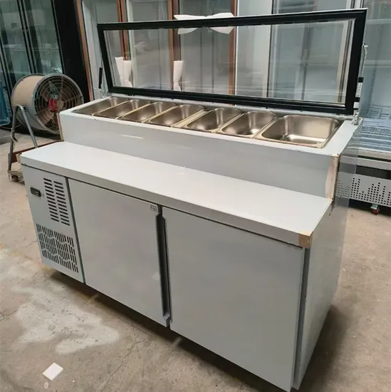 Commercial Worktop Pizza Salad Refrigerator Stainless Steel Undercounter Chiller