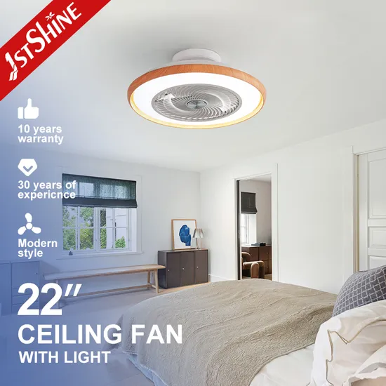 1stshine LED Ceiling Fan 6 Speed Wind Adjustable Smart Remote Plastic Round Ceiling Fan