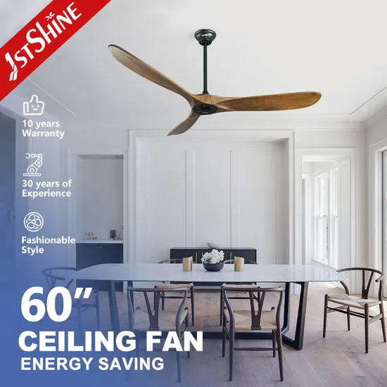1stshine Decorative 60 Inch Cieling Fan 230V Wood Blades Cele Fan DC BLDC Remote Control Ceiling Fans