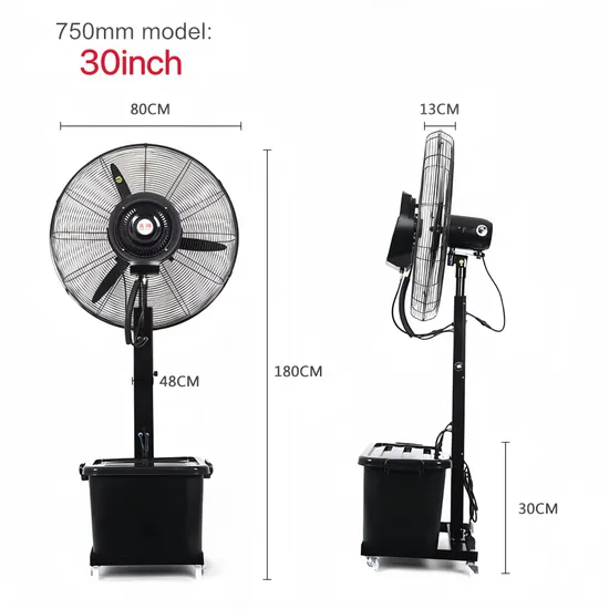 Pl Big Flow Electric Industrial Water Mist Fan with 43L Water Tank