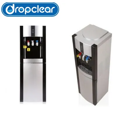 Silver Black Blue Floor Standing Hot Cold Compressor Water Cooler with a Refrigerator
