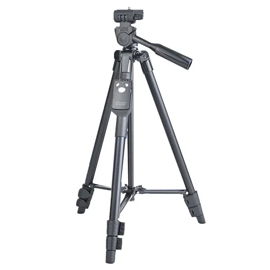 125cm Compact Tripod with Remote Shutter Phone Clip Live Stream Vlog (VCT-5208)