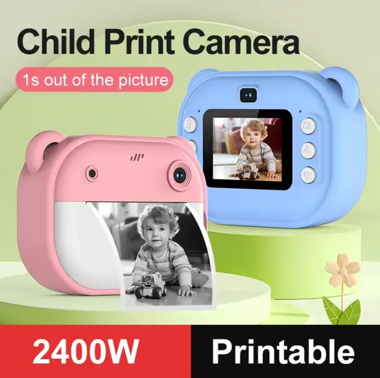 Kids Digital Print Camera, Best Christmas Gift, Dual Camera Instant Printing Video Camcorder