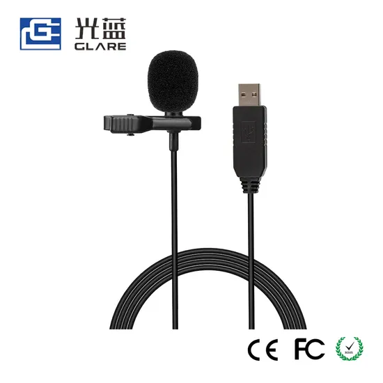 Lapel Lavalier USB Clip Microphone Cable