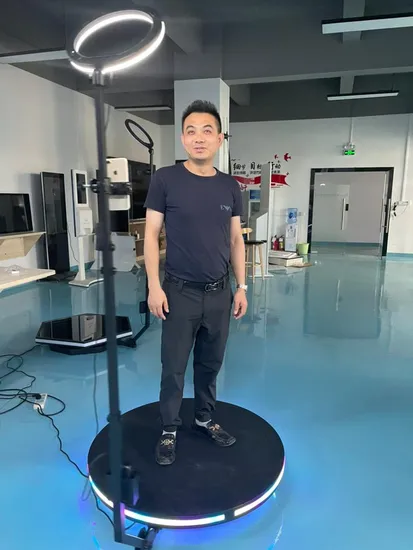 Round Base 360 Photobooth Selfie Spinner Camera Ipadselfie Rotating Automatic for Party