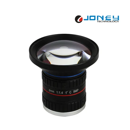 8mm CCTV Lens Security Manual Iris Fixed Focus Lens C-Mount 8MP Aperture F1.4, 1" Lens