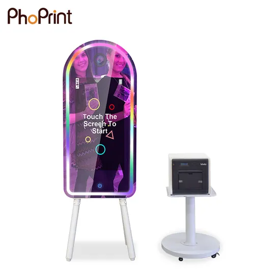Wedding Events Photobooth Portable Selfie Magic Mirror Photo Booth Touch Screen Machine