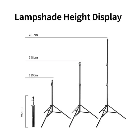 Portable Amplifier Aluminium Alloy Photographic Light Stand Adjustable Tripod 1/4 3/8 Screw Portable Lamp Holder