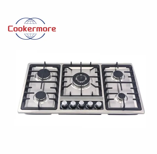 Hot Consumer Stainless Steel Electronics Built-in Gas Cooker with 5 Burner Gas Stove
