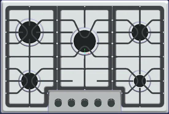 ETL Certificate with Sabaf Origilan Burner Built in Gas Hob & Cooktop (JZS75014)