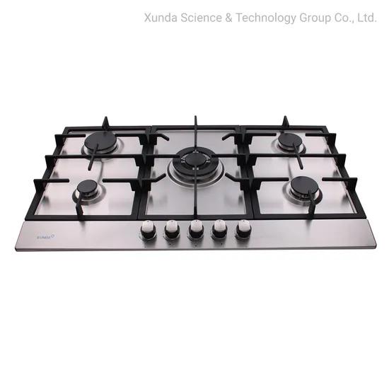5 Burners Stainless Steel Built in Gas Hob 900mm Home Gas Cooking Hob Lotus Flame Gas Stove