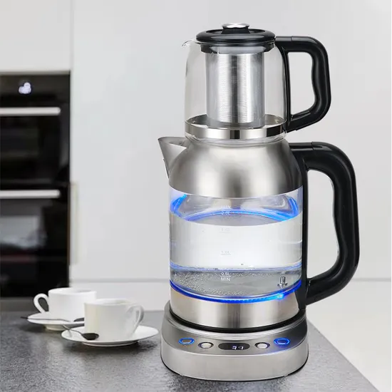 Smart Automatic Stainless Steel Heating Element Keep Warm Glass Electric Turkish Tea Maker